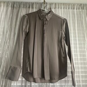 Abercrombie & Fitch Oversized Satin Shirt